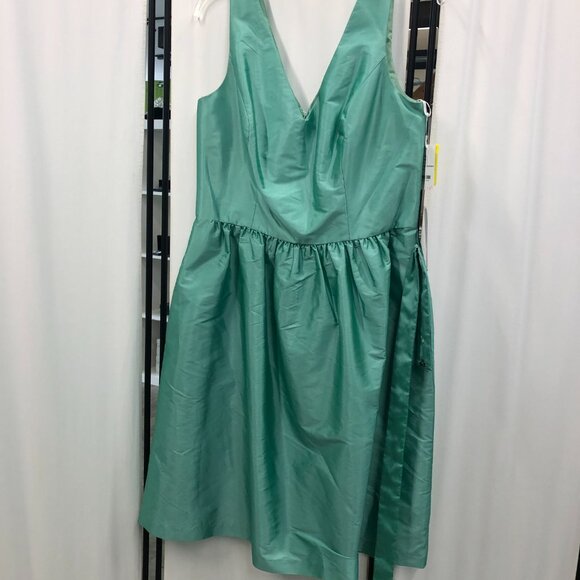 Size 10 POCKETS, Knee-Length Bridesmaid Dress, AQUA TEAL TURQUOISE, Cruisewear - Picture 2 of 8